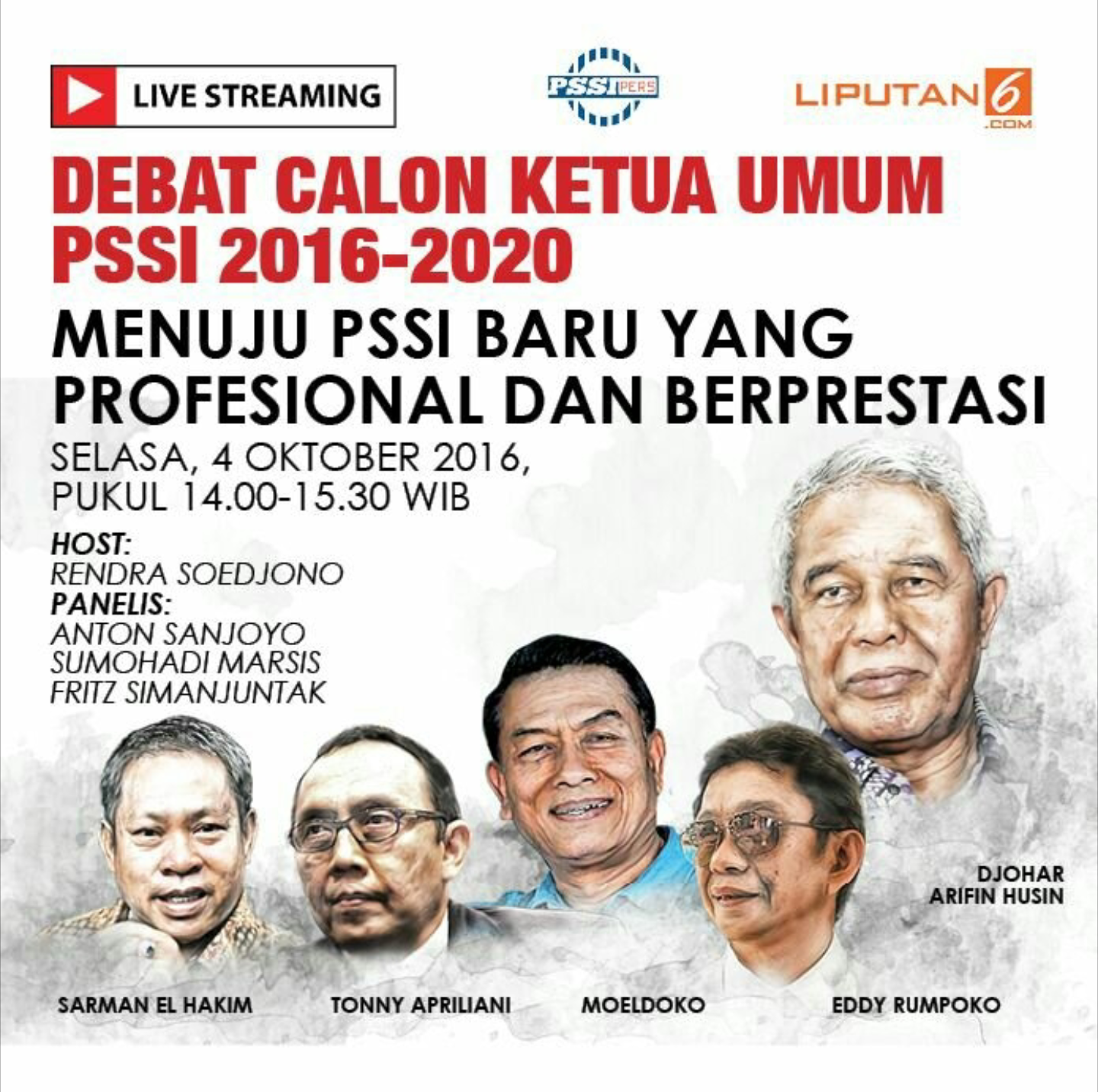 Besok, Debat Caketum PSSI